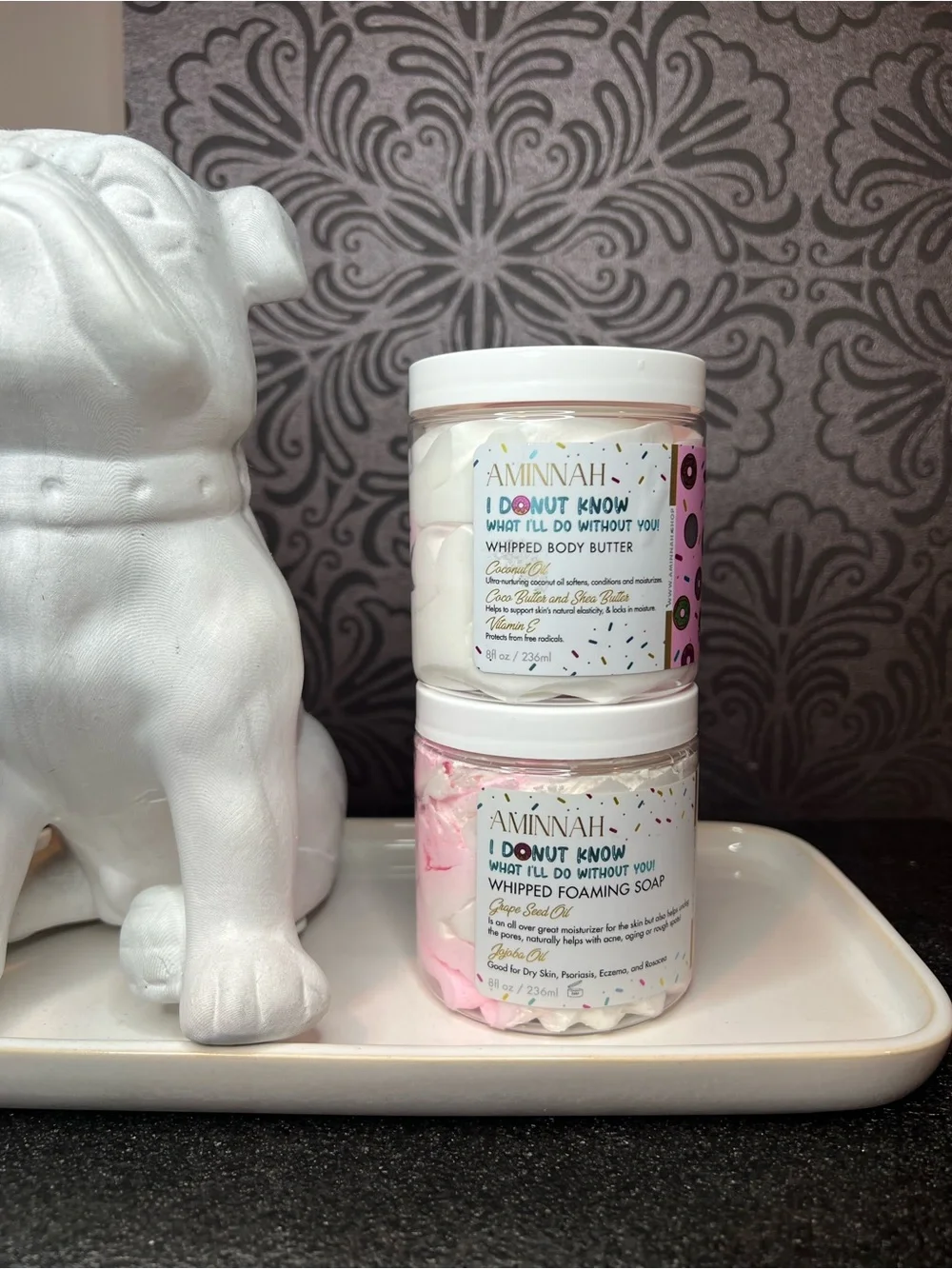Aminnah I Don’t Know Whipped Body Butter & Foaming Soap Set
